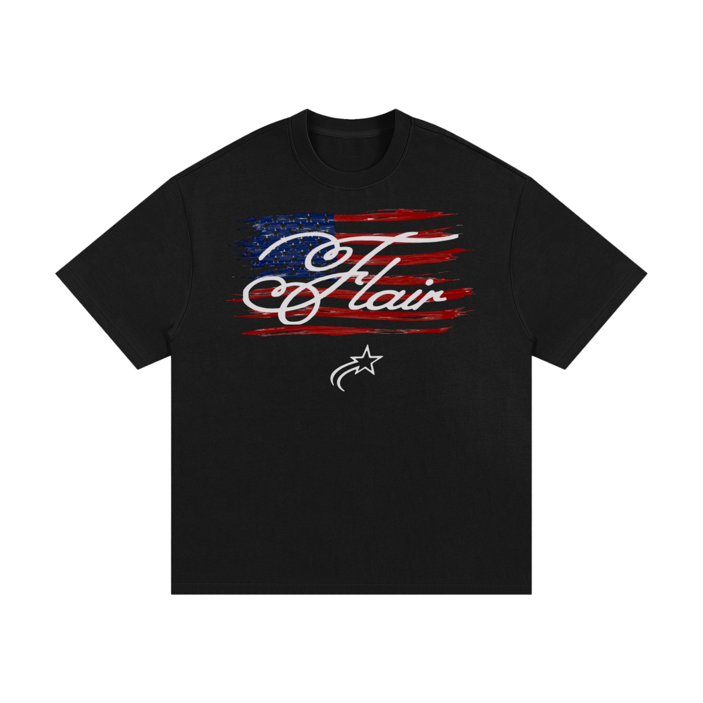 T-Shirt American Flag Flair Heavyweight Cotton