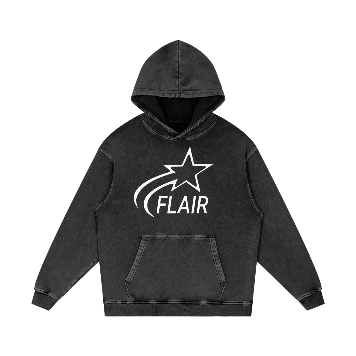 Flair Snow Washed Loose Cotton Hoodie (Multiple Colors Available)