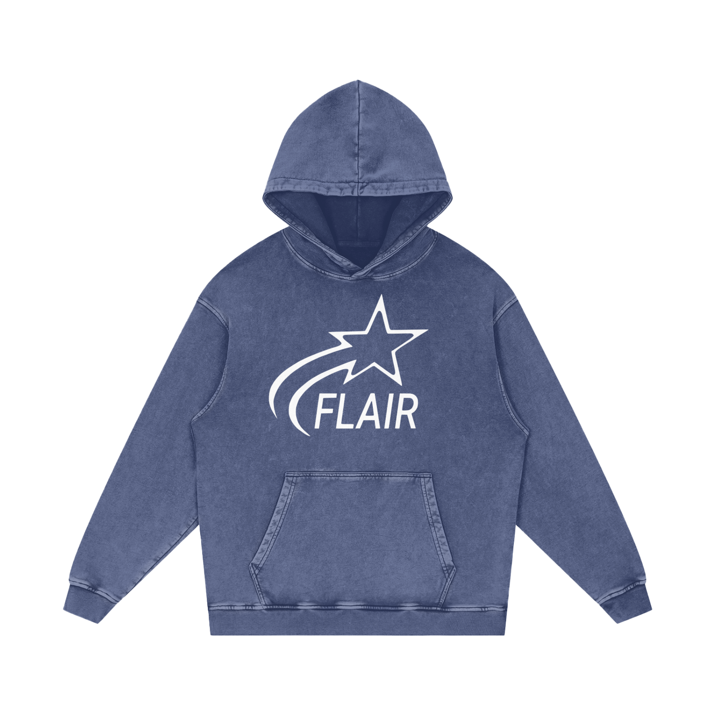 Flair Snow Washed Loose Cotton Hoodie (Multiple Colors Available)