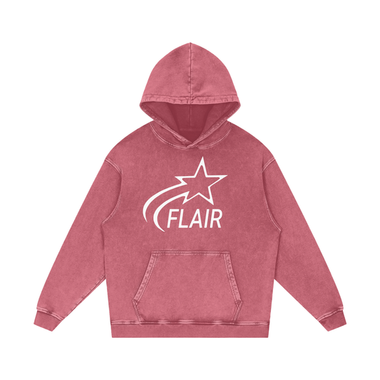 Flair Snow Washed Loose Cotton Hoodie (Multiple Colors Available)