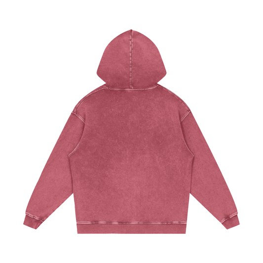 Flair Snow Washed Loose Cotton Hoodie (Multiple Colors Available)